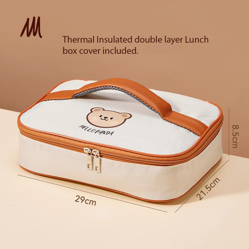 Bento Lunch Box Set - 316L Stainless Steel with Soup/Curry Bowl, Utensils container, Utensils & Insulated Bag