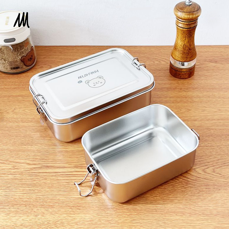 Matte Finish 304 Stainless Steel Lunch Box 850ml