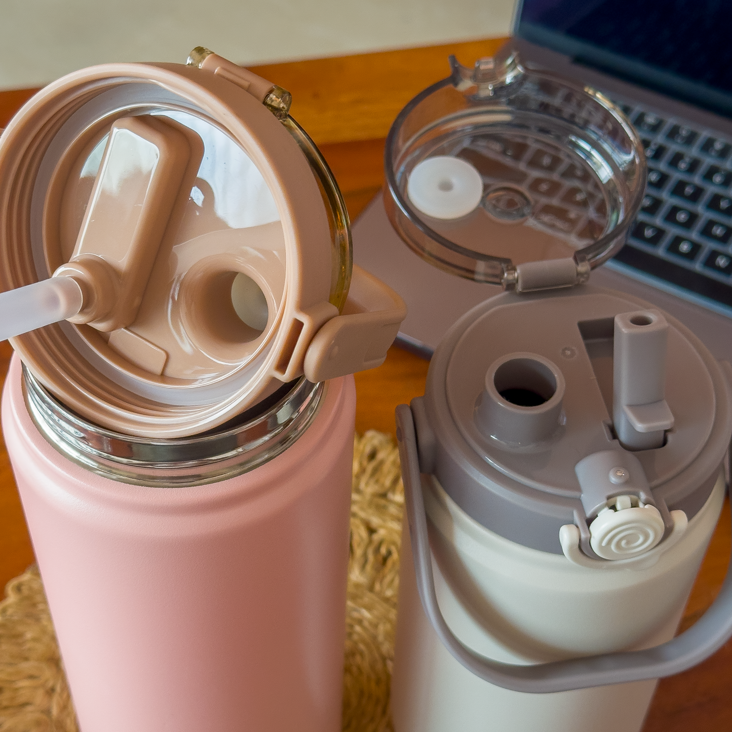 Water Bottle Vacuum Insulated Stainless Steel Dual Access Lid