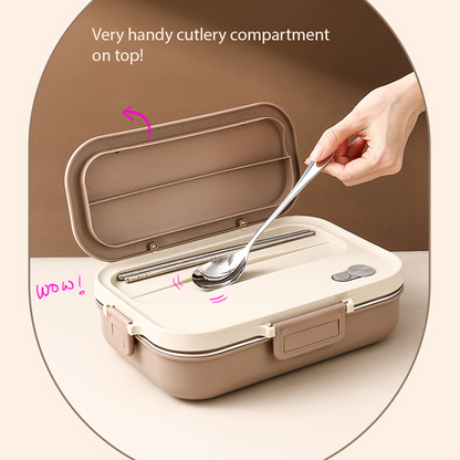 Bento Lunch Box Set - 316L Stainless Steel with Soup/Curry Bowl, Utensils container, Utensils & Insulated Bag