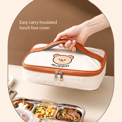 Bento Lunch Box Set - 316L Stainless Steel with Soup/Curry Bowl, Utensils container, Utensils & Insulated Bag