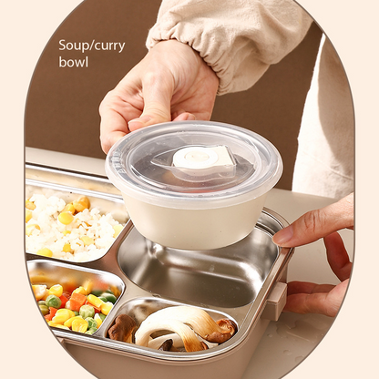 Bento Lunch Box Set - 316L Stainless Steel with Soup/Curry Bowl, Utensils container, Utensils & Insulated Bag