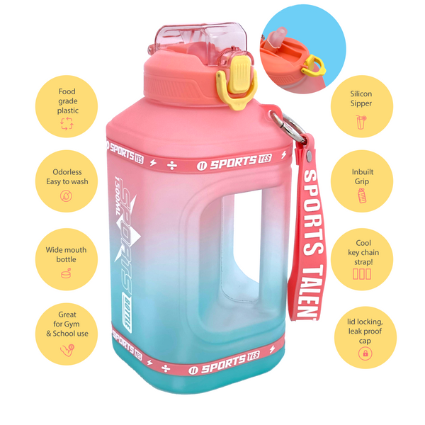 Large Capacity Water Bottle Can | BPA-Free, Lightweight | 1.5, 2.3 Liters